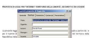 Ecco cosa appare aprendo il file e cliccando su "proprietà"