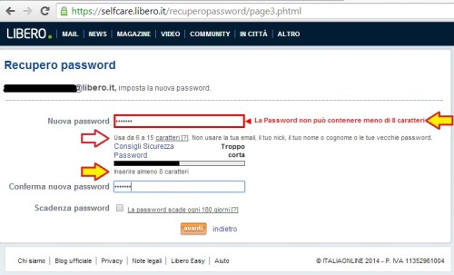LiberoErrorePassword